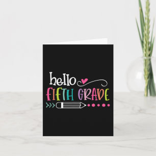 hallo vijfde GRADE Fun. 5e GRADE terug naar school Kaart