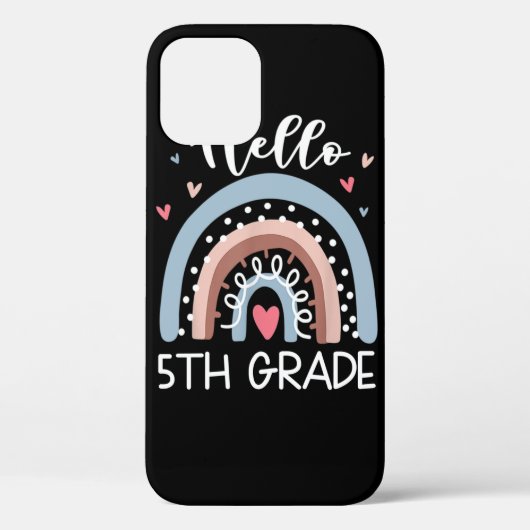 hallo vijfde klas Funny Boho regenboog terug naar Case-Mate iPhone Case (Achterkant)