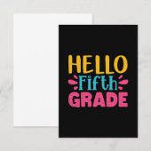 hallo vijfde rang bedankkaart (Voorkant / Achterkant)