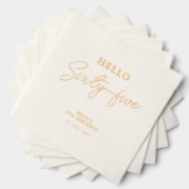 Hallo Vijfenzestig Modern Script 65ste verjaardags Folie Servetten (Insitu (Gestapeld))