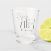 Hallo Vijftig moderne minimale elegante 50ste verj Shot Glas (Achterkant)