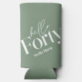 Hallo Vijftig moderne minimale groene 40e verjaard (Achterkant)