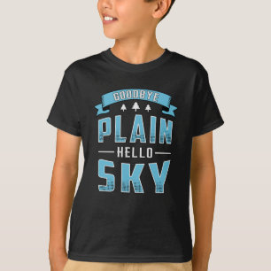 Hallo Vintage Skydiver Goodbye Plain T-shirt