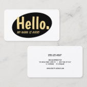 Hallo Visitekaartje voor sociale netwerken (Voorkant / Achterkant)