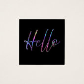 Hallo Visitekaartje Zwarte en holografische glitte (Voorkant)