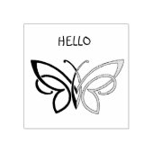 Hallo, vlinder 	rubberstempel (Afrduk)