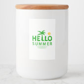 hallo voedselcontainer etiket (Voorkant)