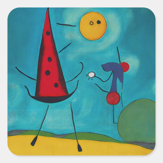 Hallo Voeg je eigen tekst toe Vierkante Sticker (Voorkant)