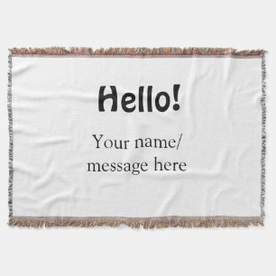 Hallo Voeg naambericht toe Eenvoudig Minimale bedr Deken