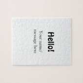 Hallo Voeg naambericht toe Eenvoudig Minimale bedr Legpuzzel (Horizontaal)