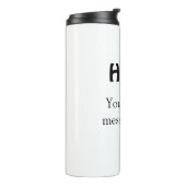 Hallo Voeg naambericht toe Eenvoudig Minimale bedr Thermosbeker (Gedraaid links)