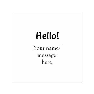 Hallo Voeg naambericht toe Eenvoudig Minimale bedr Zelfinktende Stempel