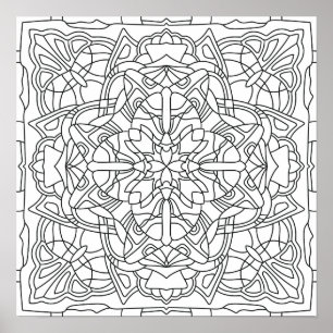 Hallo Voorjaar: Geometrische Mandala Poster