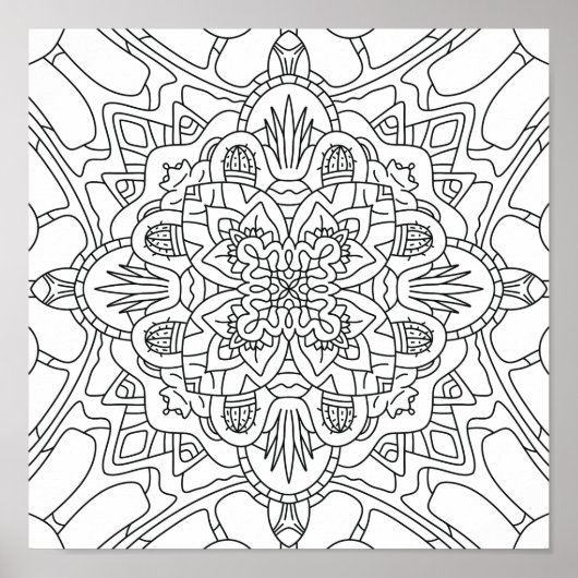 Hallo Voorjaar: Plant Kleurplaat Poster (Voorkant)