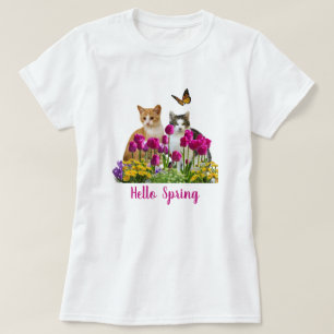 Hallo Voorjaarskatten in Tulip Flower Garden T-shirt