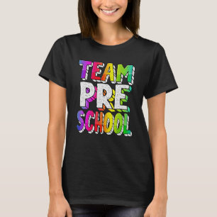 Hallo Voorschools Team Voorschool Tie Voor Terug N T-shirt