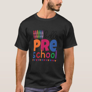hallo voorschoolse jongens welkom terug naar schoo t-shirt