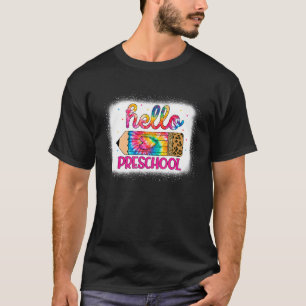 hallo voorschoolse leopard Tie Dye potlood terug n T-shirt