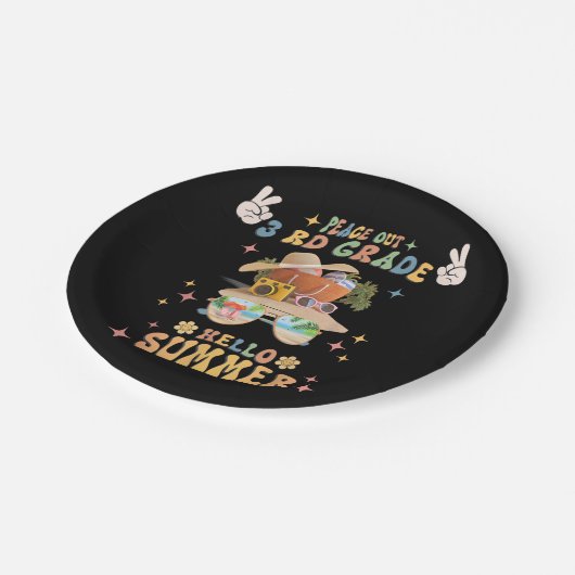 Hallo Vrede uit 3e Grade Papieren Bordje (Gekanteld)