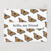 Hallo Vriend Koninginnevlinder Blank Briefkaart (Voorkant)
