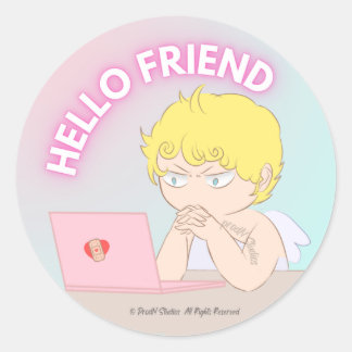 hallo vriend sticker
