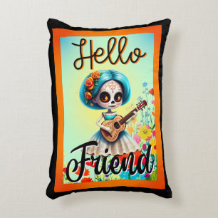 Hallo Vriend Sugar Skull Accent Kussen