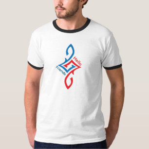 Hallo Vrienden Eenvoudig Gelukkig Groetontwerp T-shirt