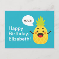 Hallo vrienden! Illustratie ananas