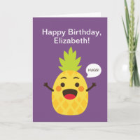 Hallo vrienden! Illustratie ananas