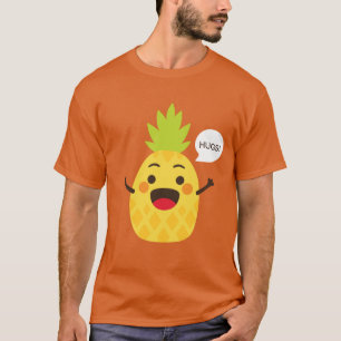 Hallo vrienden! Illustratie ananas T-shirt
