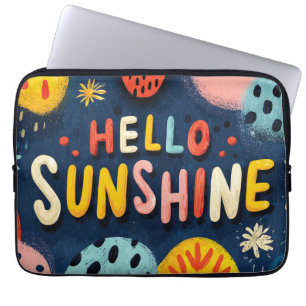 Hallo Vrolijke "zonneschijn" groet Laptop Sleeve