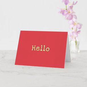 Hallo Watermeloen Rood Chique Modern Eenvoudig Folie Wenskaart