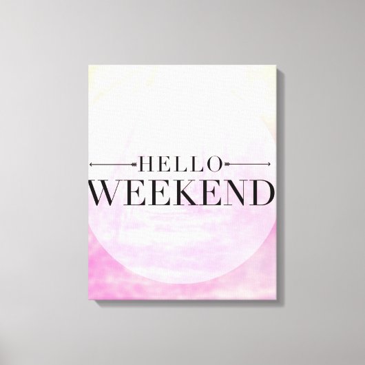 hallo weekeinde canvas afdruk (Voorkant)