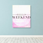 hallo weekeinde canvas afdruk (Insitu (Houten vloer))