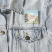 hallo Weekend 2 Vierkante Button 5,1 Cm (In situ)