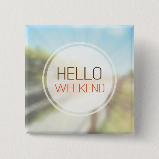 hallo Weekend 2 Vierkante Button 5,1 Cm (Voorkant)