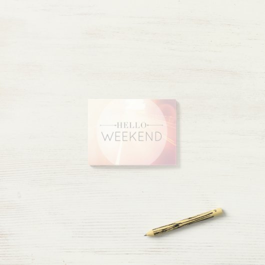 hallo Weekend 3 Post-it® Notes (Op bureau)