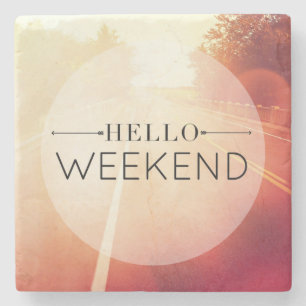 hallo Weekend 3 Stenen Onderzetter