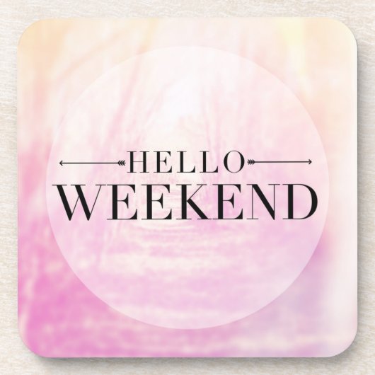 hallo Weekend Drankjes Onderzetter (Voorkant)