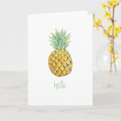 Hallo wenskaart ananas kaart (Gele Bloem)