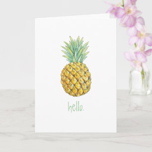 Hallo wenskaart ananas kaart
