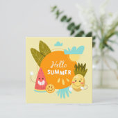 Hallo Wenskaart Tropisch fruit (Staand voorkant)