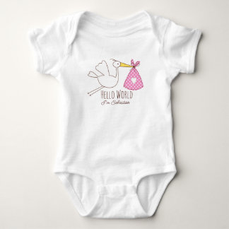 Hallo Wereld Baby Jongen Ik ben Sebastian Persoonl Romper