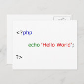 hallo wereld briefkaart (Voorkant / Achterkant)