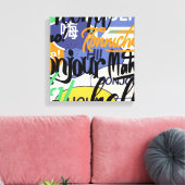 hallo wereld canvas afdruk (Insitu (Woonkamer))