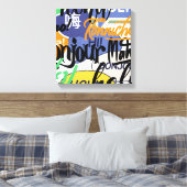 hallo wereld canvas afdruk (Insitu (Slaapkamer))