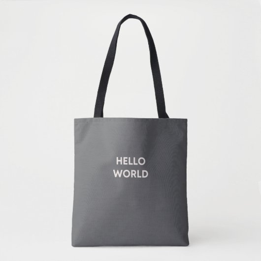 hallo "Wereld" Canvas tas – Leuke Codering & Progr (Voorkant)