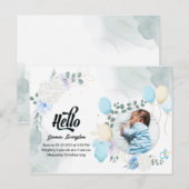 hallo Wereld geboorte Aankondiging Briefkaart (Voorkant / Achterkant)