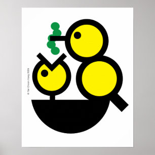 Hallo Wereld! Hongerig Chick Nursery Poster
