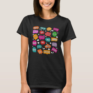 Hallo Wereld in Verschillende Talen Docententaal T-shirt